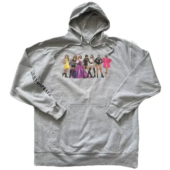 Taylor Swift Hoodie Sweatshirt Womens XL Gray Eras Tour Merch Oversized Lounge - Picture 9 of 9